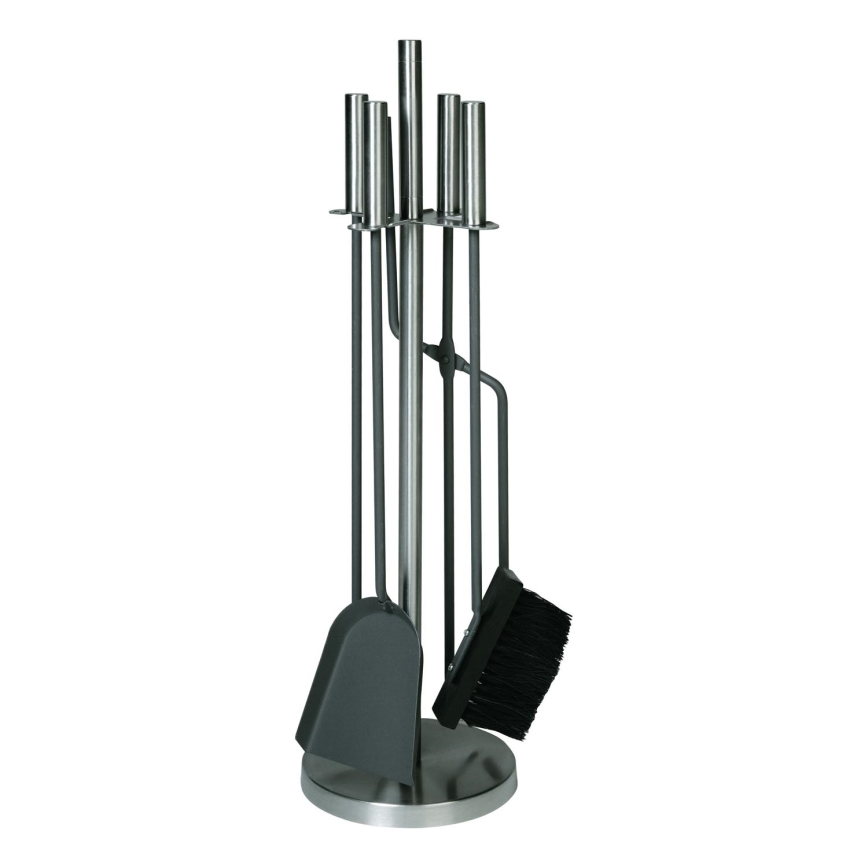 Set za kamin 5 komada mat krom