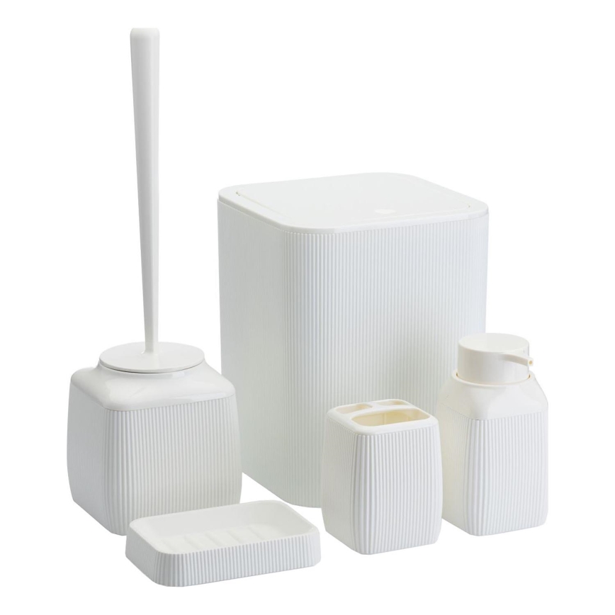 Set za kupaonicu CRYSTAL 5 kom bijela