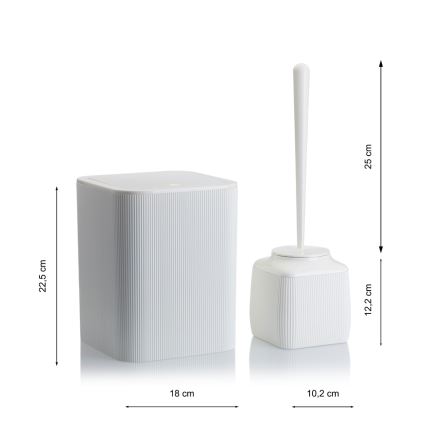 Set za kupaonicu CRYSTAL 5 kom bijela