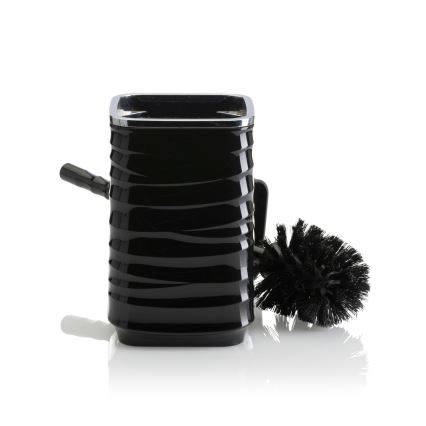 Set za kupaonicu WAVE 5 kom crna/sjajni krom