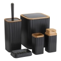 Set za kupaonicu ZOYA 5 kom crna/smeđa