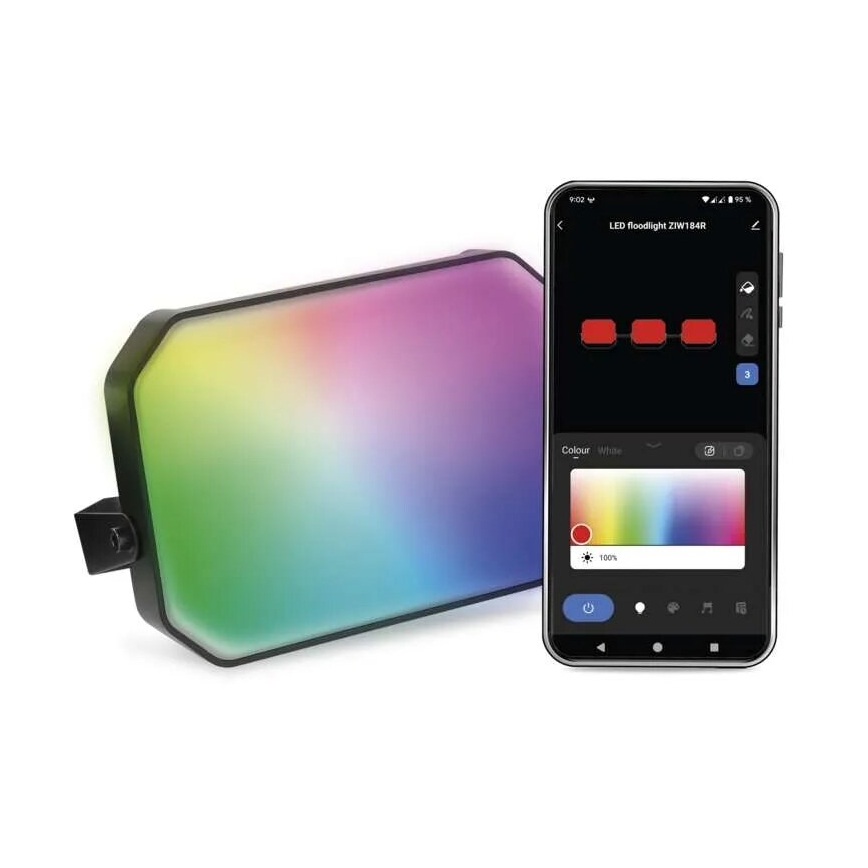 LED RGBIC Dimmabilni vanjski reflektor GoSmart - proširenje LED/4W/230V 3000-6500K IP65 Wi-Fi Tuya