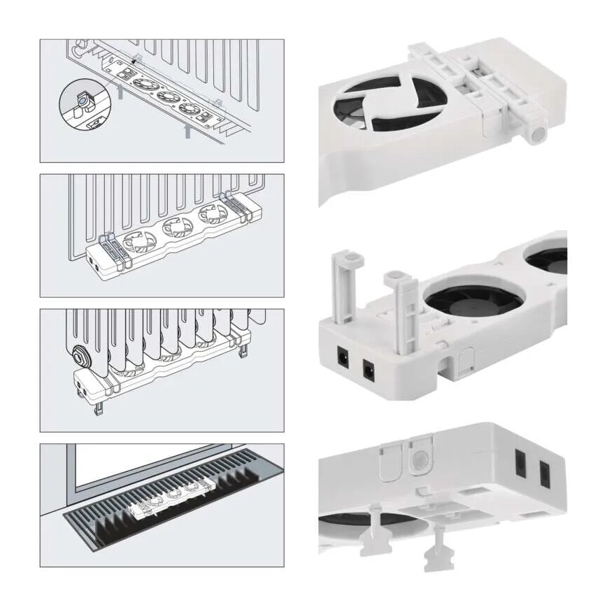 Set za proširenje ventilatora za radijator 5V bijela