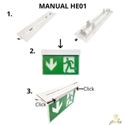 Set za stropnu montažu panik svjetiljki