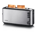 Severin AT 2515 - Toster s dva otvora 1000W/230V nehrđajući čelik/crna