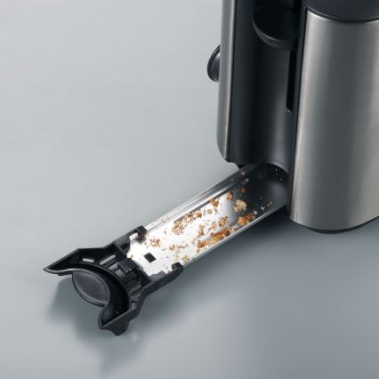 Severin AT 2515 - Toster s dva otvora 1000W/230V nehrđajući čelik/crna