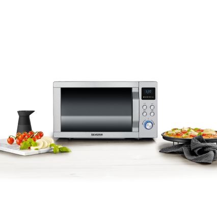 Severin MW 7774 - Mikrovalna pećnica 3u1 1950W/230V 25 l nehrđajući čelik