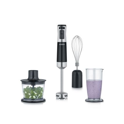 Severin SM 3772 - Štapni mikser s priborom 600W/230V nehrđajući čelik/crna