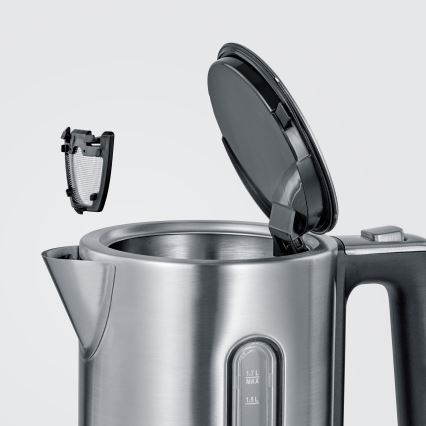 Severin WK 3418 - Brzo kuhalo za vodu 1,7 l 3000 W/230 V nehrđajući čelik/crna