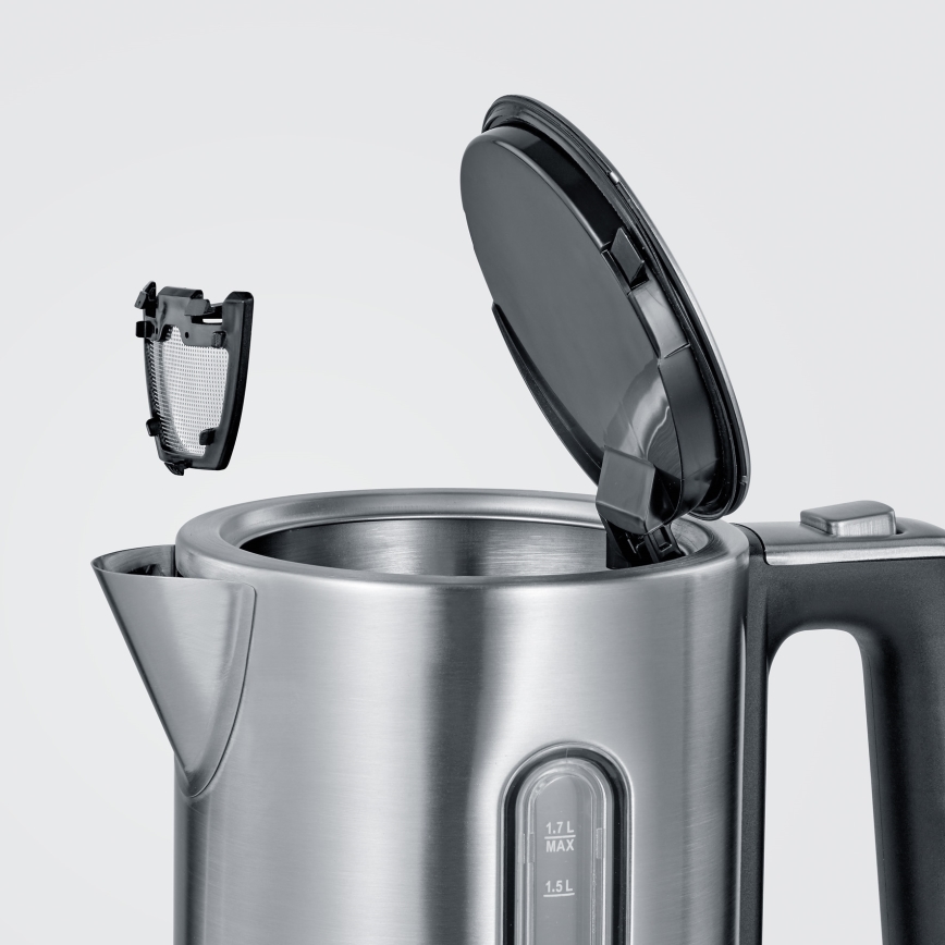 Severin WK 3418 - Brzo kuhalo za vodu 1,7 l 3000 W/230 V nehrđajući čelik/crna