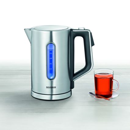 Severin WK 3418 - Brzo kuhalo za vodu 1,7 l 3000 W/230 V nehrđajući čelik/crna