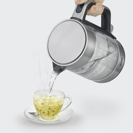 Severin WK 3420 - Brzo kuhalo za vodu 1,7 l 2200W/230V nehrđajući čelik/staklo