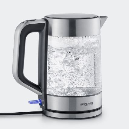 Severin WK 3420 - Brzo kuhalo za vodu 1,7 l 2200W/230V nehrđajući čelik/staklo
