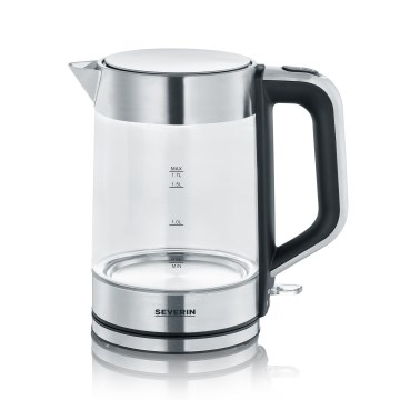 Severin WK 3420 - Električno kuhalo za vodu 1,7 l 2200 W/230 V inox/staklo