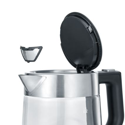 Severin WK 3468 - Električno kuhalo za vodu 1 l 2200W/230V nehrđajući čelik/staklo