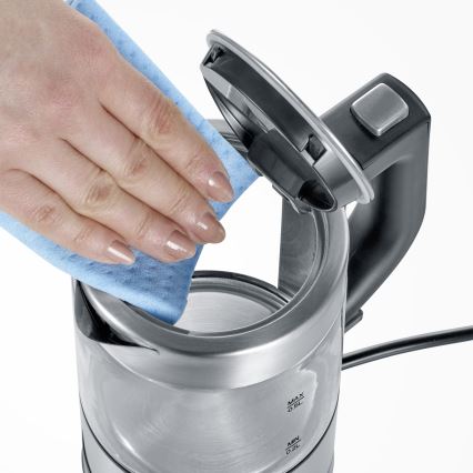 Severin WK 3472 - Brzo električno kuhalo za vodu 0,5 l, 1100 W/230 V, nehrđajući čelik/staklo