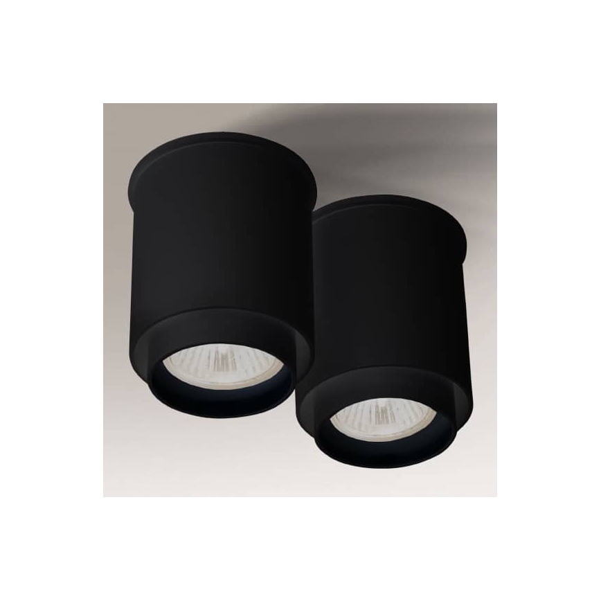 Shilo - Stropna svjetiljka 2xGU10/15W/230V crna