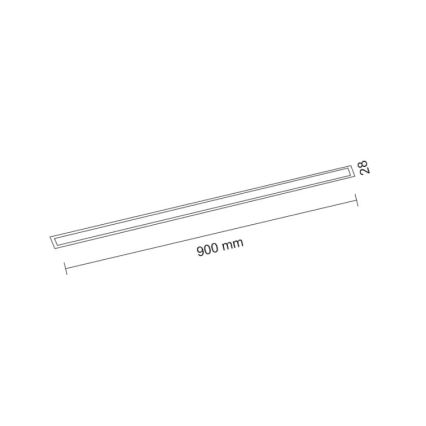 Shilo - LED Ugradbena svjetiljka LED/32W/230V 3000K CRI 90 crna
