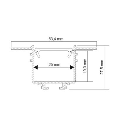 Shilo - LED Ugradbena svjetiljka LED/32W/230V 3000K CRI 90 crna