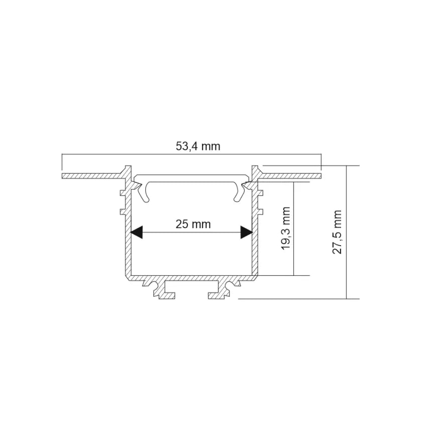 Shilo - LED Ugradbena svjetiljka LED/32W/230V 3000K CRI 90 crna