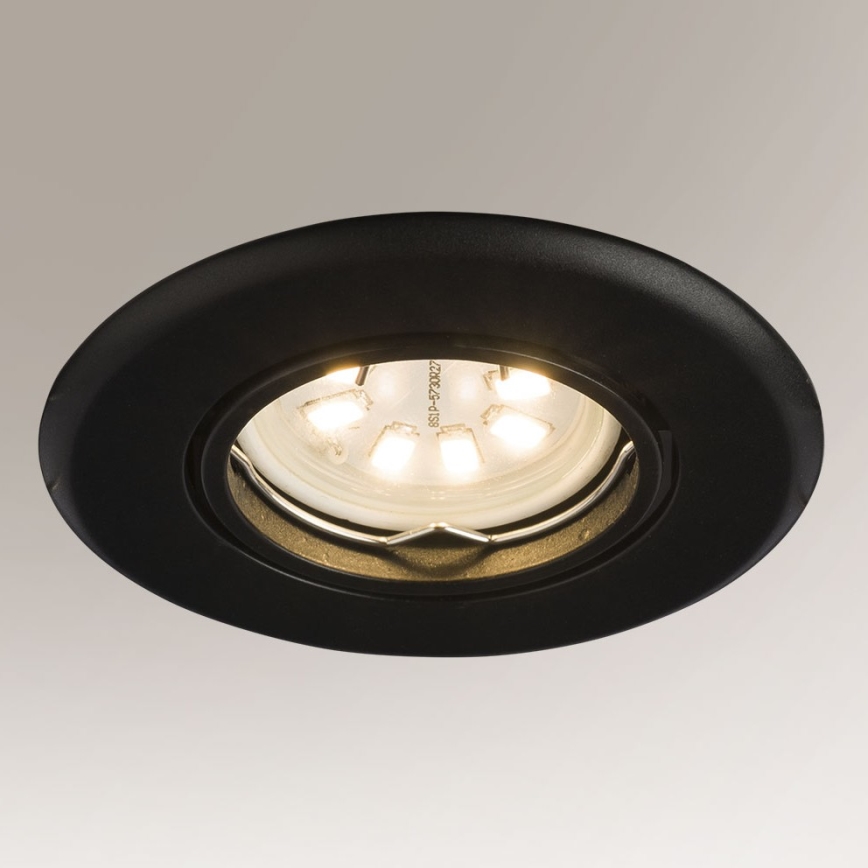 Shilo - Ugradbena svjetiljka 1xGU10/15W/230V crna