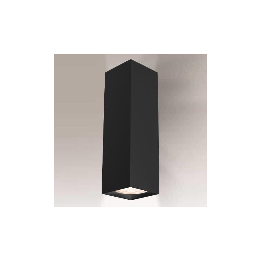 Shilo - Zidna svjetiljka 2xGU10/15W/230V crna