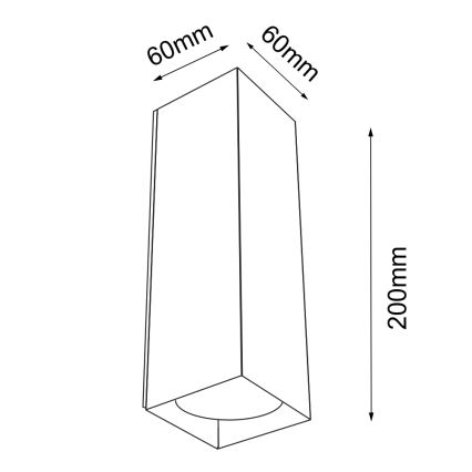 Shilo - Zidna svjetiljka 2xGU10/15W/230V crna