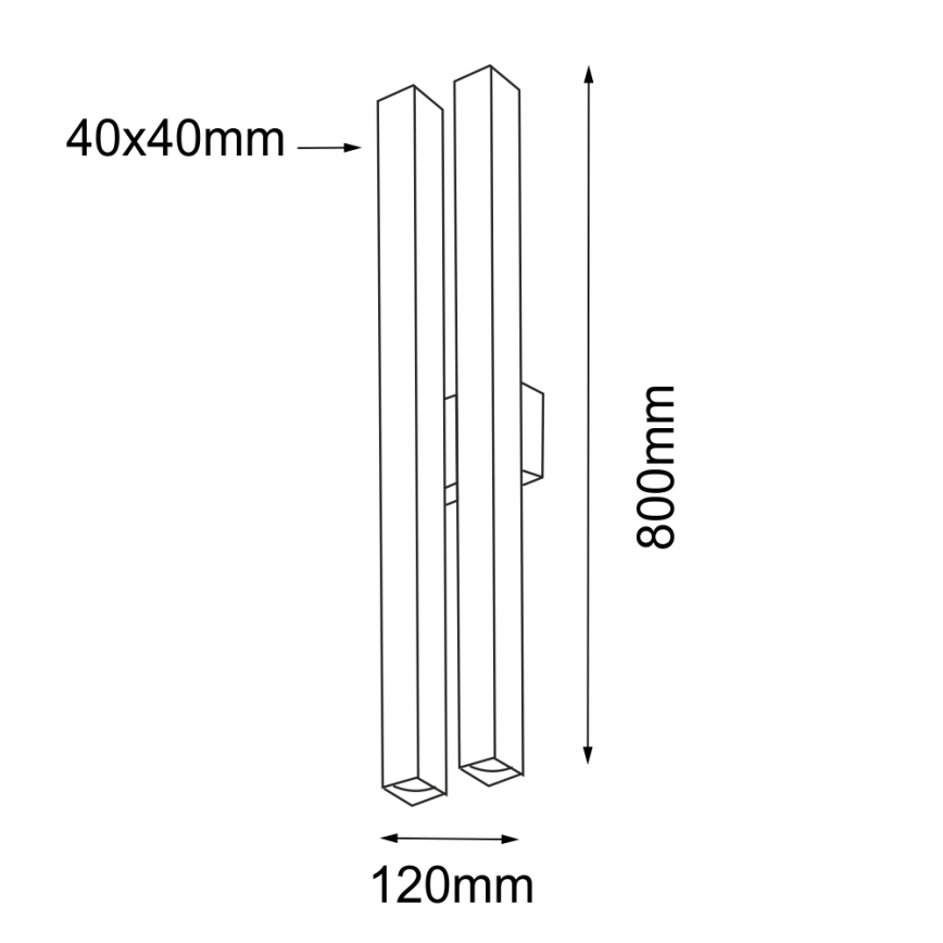Shilo - Zidna svjetiljka 4xGU10/15W/230V crna