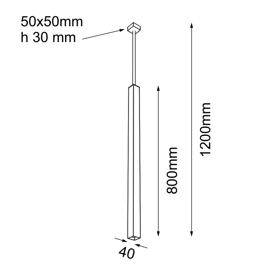 Shilo - Viseći luster 1xGU10/15W/230V crna