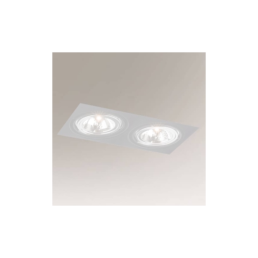 Shilo - Ugradbena svjetiljka 2xGU10/15W/230V bijela