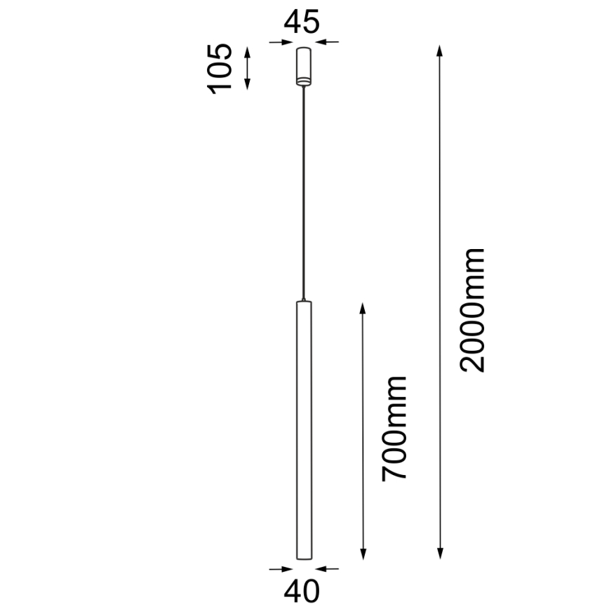 Shilo - Luster na sajli 1xGU10-MR11/15W/230V bijela