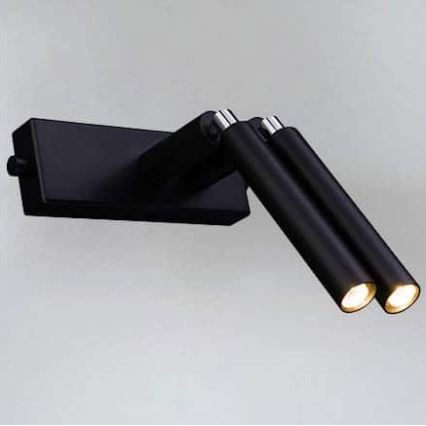 Shilo - Zidna reflektorska svjetiljka 2xG9/10W/230V crna
