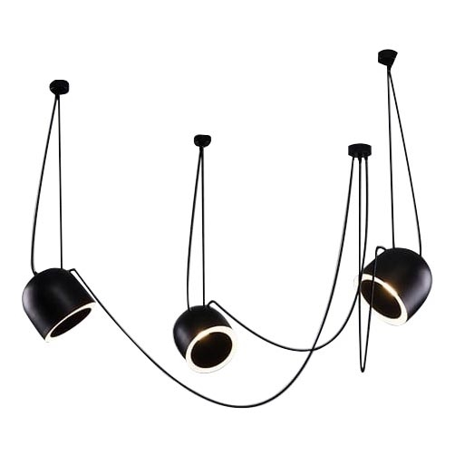 Shilo - Luster na sajli 3xE14/15W/230V pauk crna