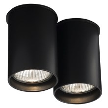 Shilo - Reflektorska svjetiljka 2xGU10/15W/230V 9 cm crna