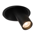 Shilo - Ugradbena reflektorska svjetiljka 1xGU10/15W/230V pr. 11 cm crna