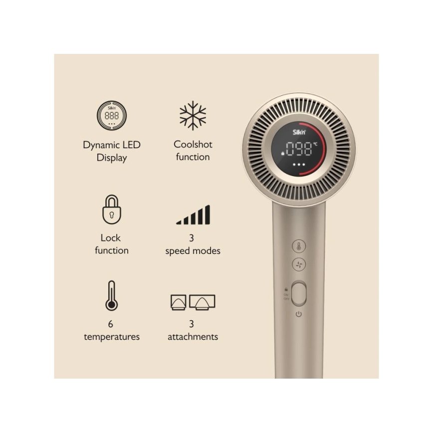 Silk’n - Fen za kosu SILKYAIR PRO 1600W/230V zlatni