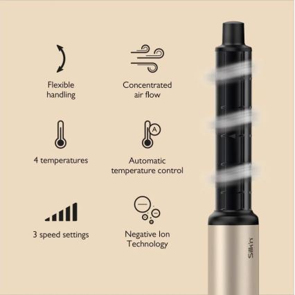 Silk’n - Sušilo za kosu SILKYAIR FLEX 230V crna/zlatna