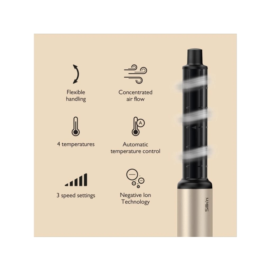 Silk’n - Sušilo za kosu SILKYAIR FLEX 230V crno/zlatno