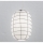 SIRU - Luster na sajli LANTERNA 1xE27/60W/230V pr. 32 cm crna/bijela murano staklo