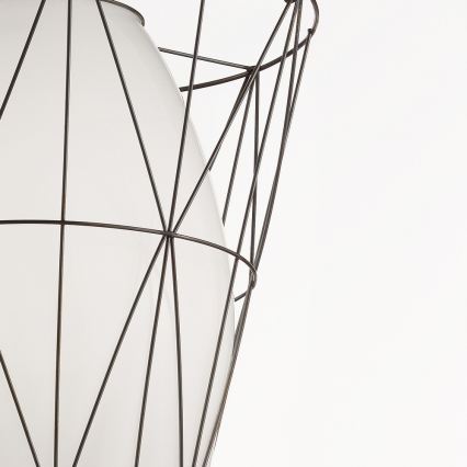 SIRU - Luster na sajli SEGNI 1xE27/60W/230V crna/bijela murano staklo