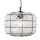 SIRU - Luster na sajli TERRA 1xE27/60W/230V crna/prozirna murano staklo
