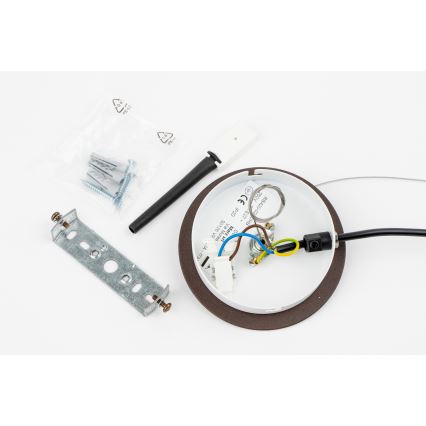 SIRU - Luster na sajli TERRA 1xE27/60W/230V crna/prozirna murano staklo
