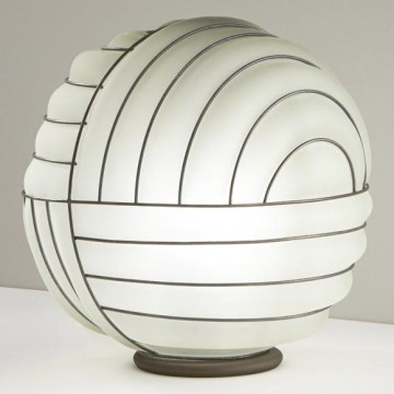 SIRU - Stolna lampa CARTESIO 1xE27/60W/230V smeđa/bijela murano staklo