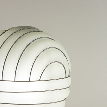 SIRU - Stolna lampa CARTESIO 1xE27/60W/230V smeđa/bijela murano staklo