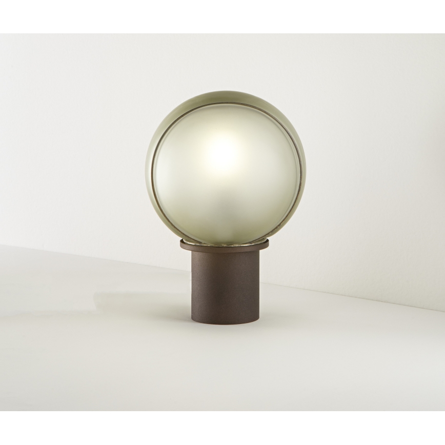 SIRU - Stolna lampa FLORET 1xE14/40W/230V smeđa/siva murano staklo