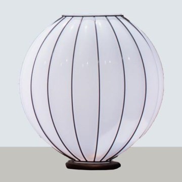 SIRU - Stolna lampa SFERA 1xE27/60W/230V crna/bijela murano staklo