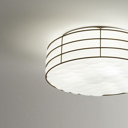 SIRU - Stropna svjetiljka TAMIS 3xE14/40W/230V crna/bijela murano staklo