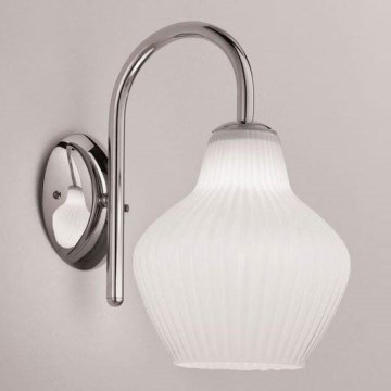 SIRU - Zidna lampa LONDON 1xE27/60W/230V bijela/sjajni krom murano staklo