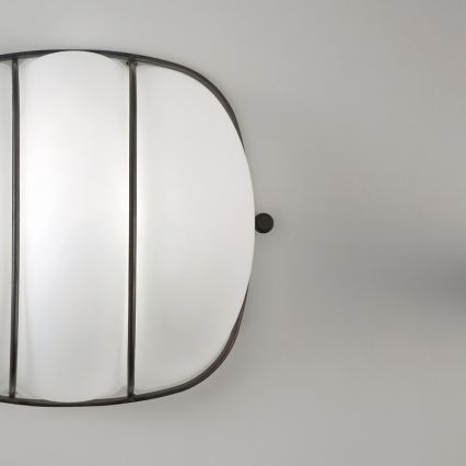 SIRU - Zidna svjetiljka CAGE 1xGX53/10W/230V 20 cm crna/bijela murano staklo