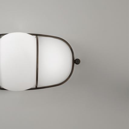 SIRU - Zidna svjetiljka CAGE 1xGX53/10W/230V 22 cm crna/bijela murano staklo